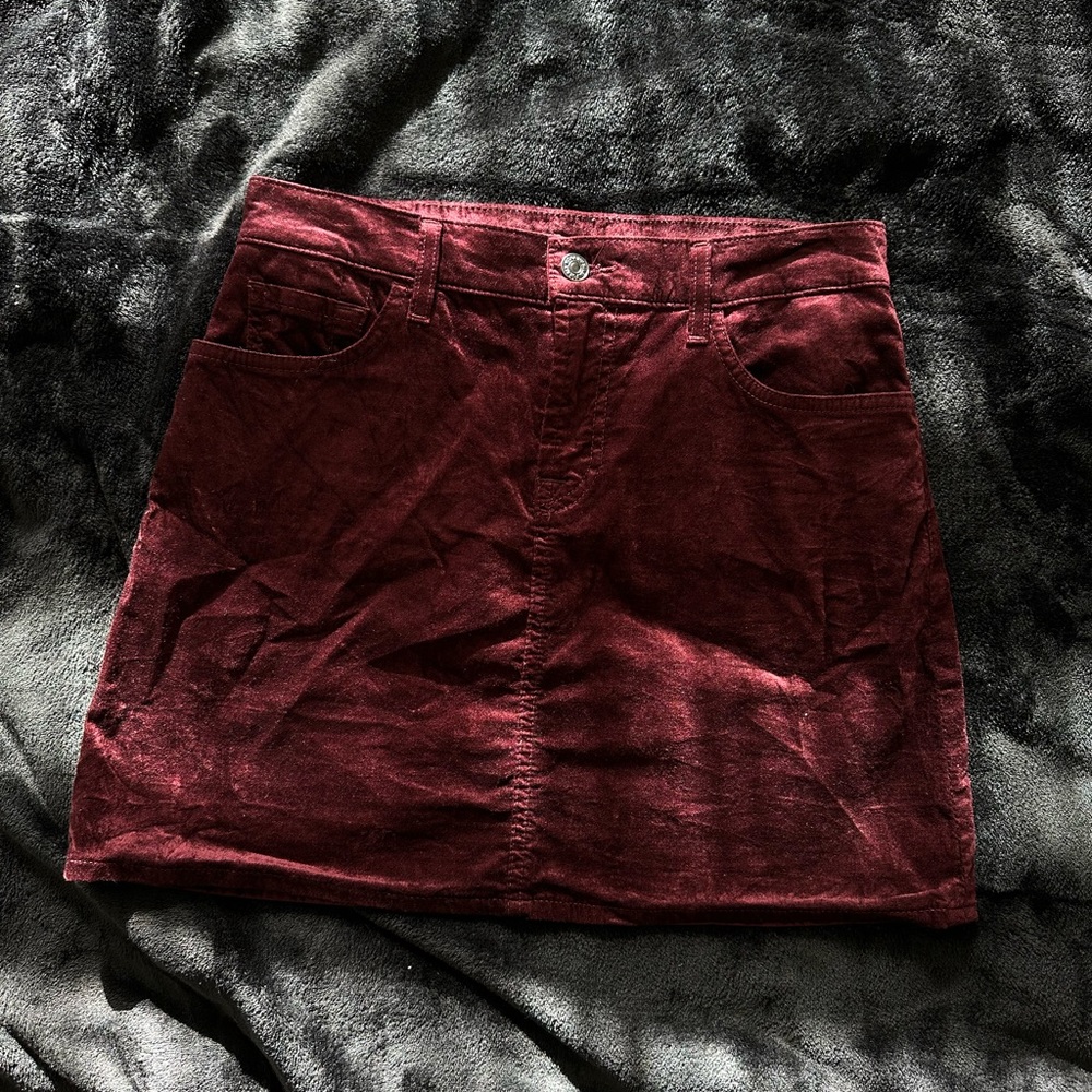 7 For All Mankind Velvet Skirt